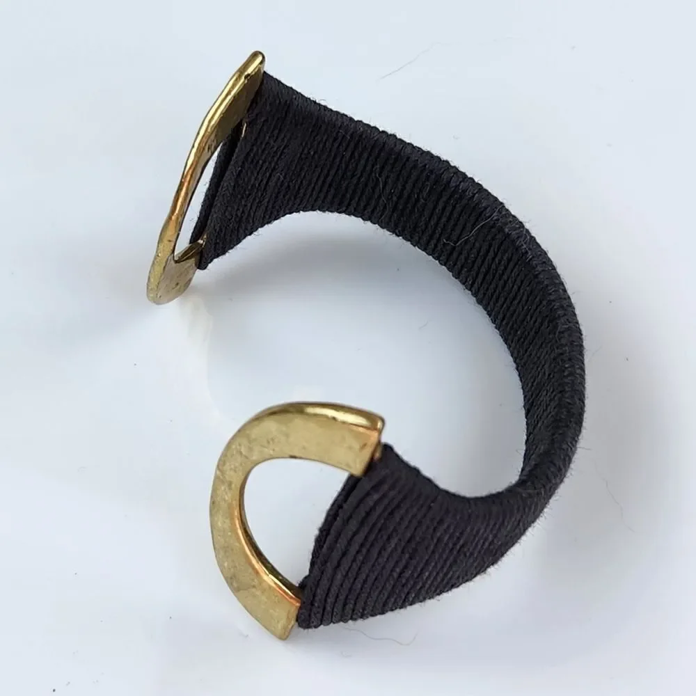 💜Vintage Lucky Gold Tone Hammered Cuff Bracelet